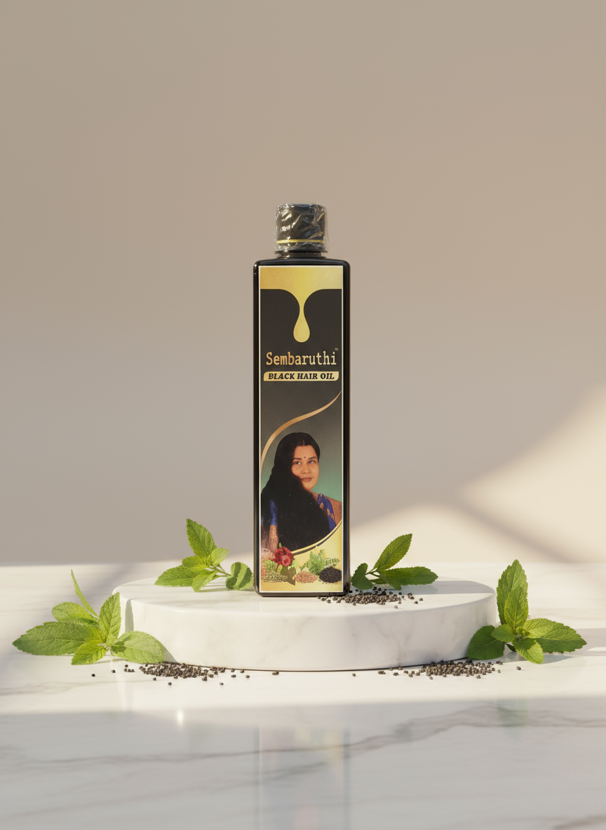 செம்பருத்தி கரும்பட்டி முடி எண்ணெய்